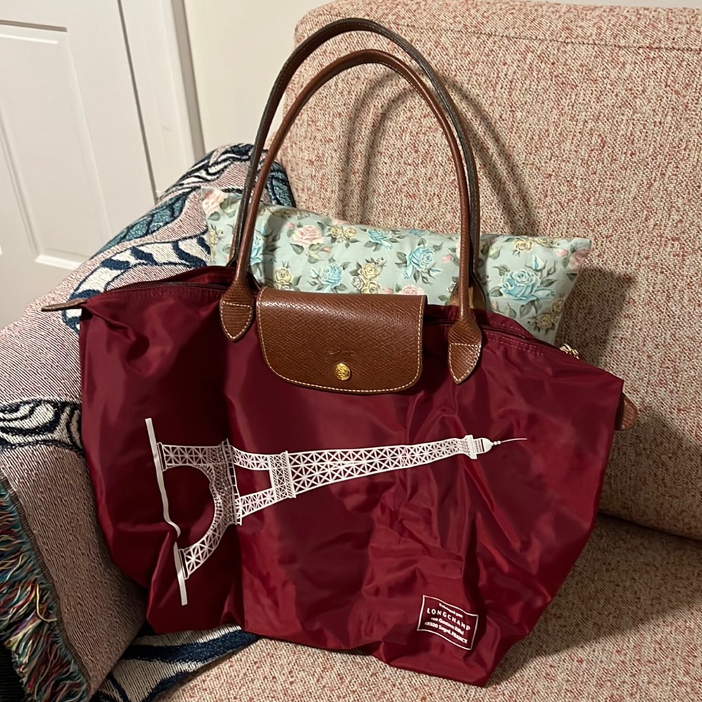 Longchamp Le Pliage Eiffel Tower Tote